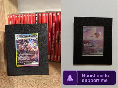 Frame for Pokemon cards inside toploader