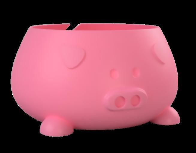 Pig yarn bowl - crochet
