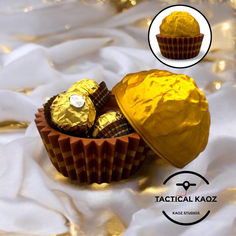 Ferrero Rocher-Inspired Treat Container - Snap on Lid