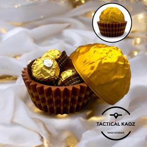 Ferrero Rocher-Inspired Treat Container - Snap on Lid