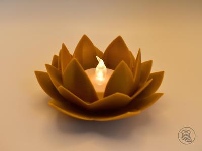 Golden Flower Tea Light Holder
