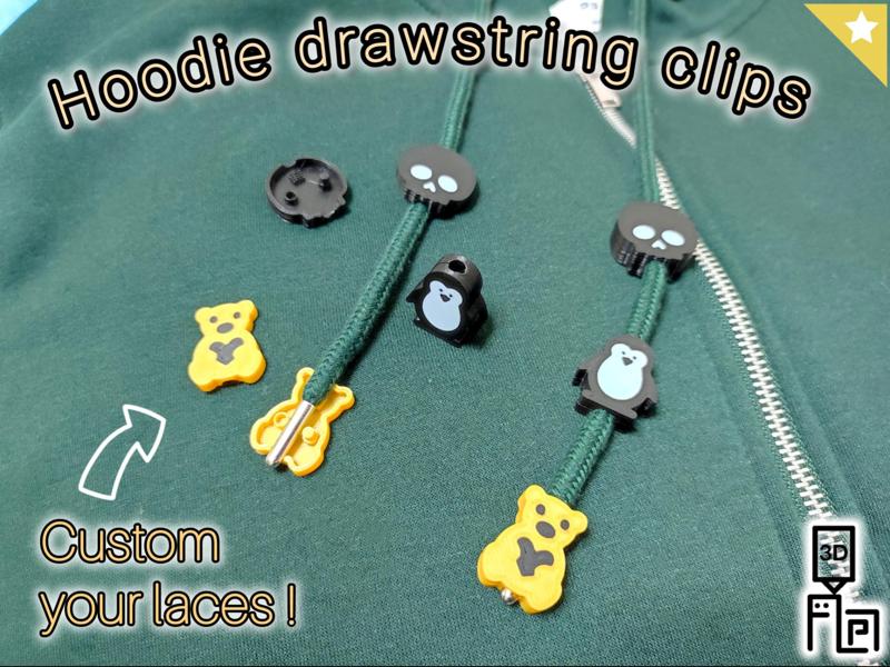 HOODIE DRAWSTRING CUTE CLIPS