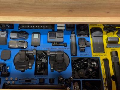 GoPro H12 & Insta360 X3 organizer + accessories
