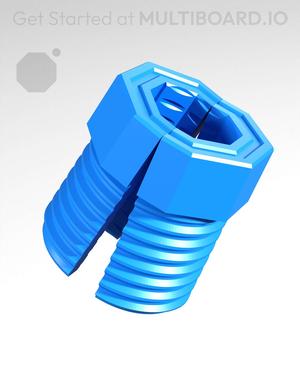 20 mm Big Thread, Push-fit Head, Folded-Bolt