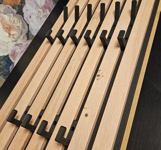 Coat hooks for acoustic wood panels
