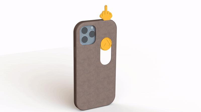 Iphone 16 Pro Max Case - Sliding Middle Finger