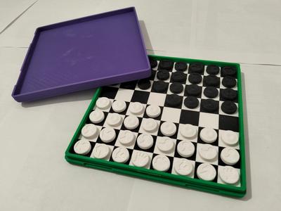 Magnetic Chess and Checkers board