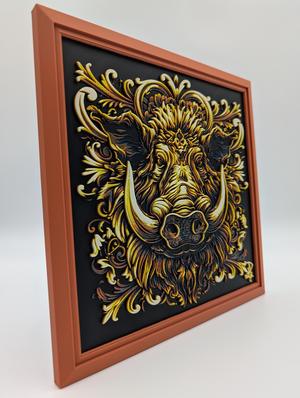 233 x 233mm Modular Picture Frame for Hueforge - SLOPED STEP