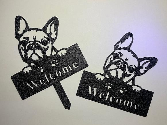 Door Sign-Plants-Balcony-Garden-Bulldog Welcome