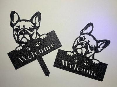 Door Sign-Plants-Balcony-Garden-Bulldog Welcome