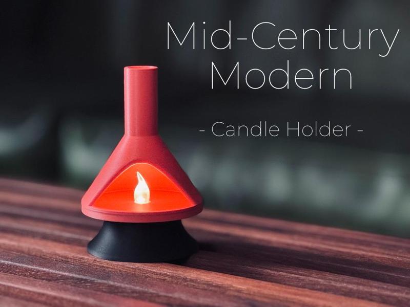 Mid-Century Modern Candle Holder
