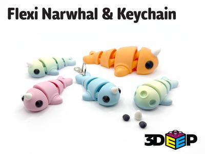 Flexi Narwhal & Keychain - No Supports
