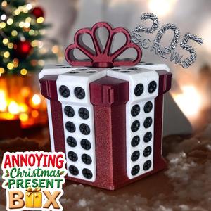 Annoying Hexagon Present Box, 205 screws, multiple layers, present, fun