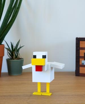 Minecraft Articulated Chicken - 3MF Multipart File