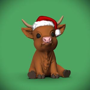 Baby Cow -Santa Hat (+MMU Split 3mf)