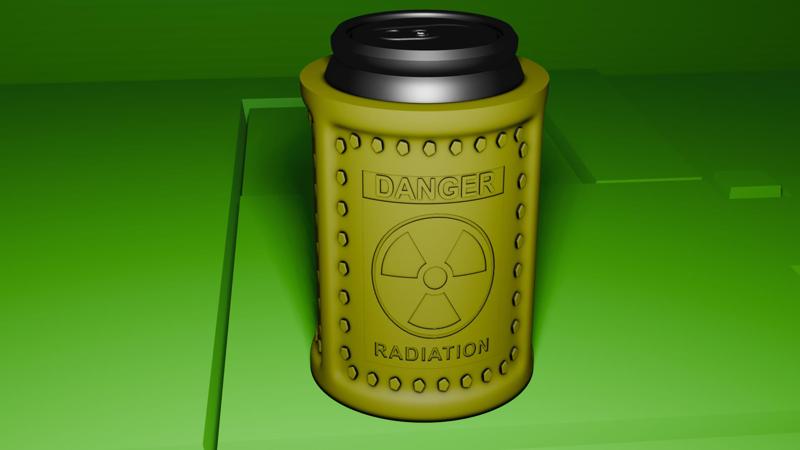 Nuclear Waste Drum Beer Can Holder