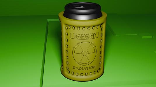 Nuclear Waste Drum Beer Can Holder