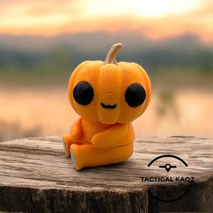 Wiggly Pumpkin Pal – Articulating Flexy Mini No supports or AMS -  Keychain