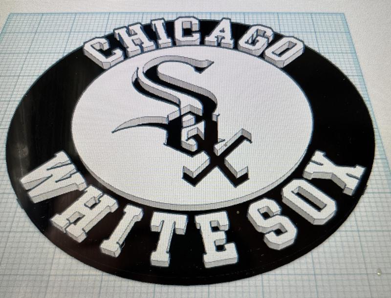 2 color Chicago Sox Logo wall art single extruder