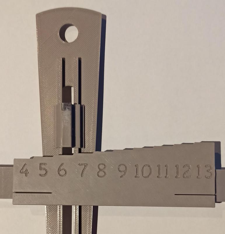 Foldable pottery thickness gauge