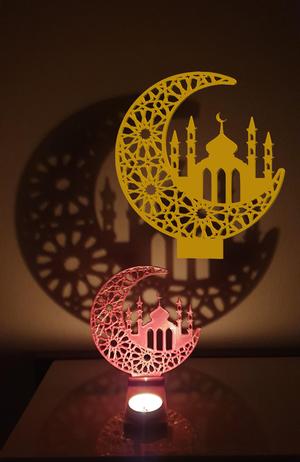 Ramadan Crescent with Mosque - Shadow Art