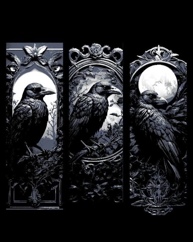Crow and the Midnight Moon - Set of 3 Bookmarks - Updated Files 
