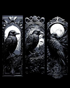 Crow and the Midnight Moon - Set of 3 Bookmarks - Updated Files 