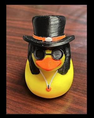 Free for download - Hard Rock Rockstar Guitarist Rubber Duck - Goth style - Halloween 