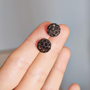 Voronoi Sphere 1cm stud earring