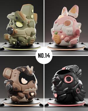 Grumpii 3D Printable Art Toy - Chubbii Series - Set 14