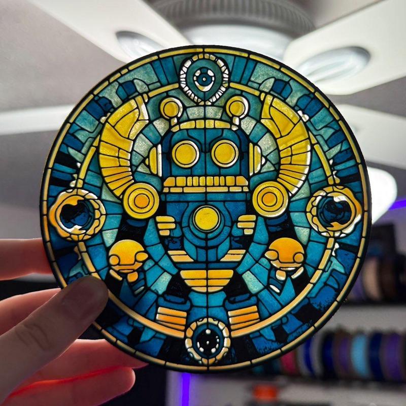 (HueForge) Stained Glass Robot