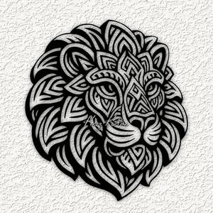 3d optical illusion tribal lion 2 wall art home decor