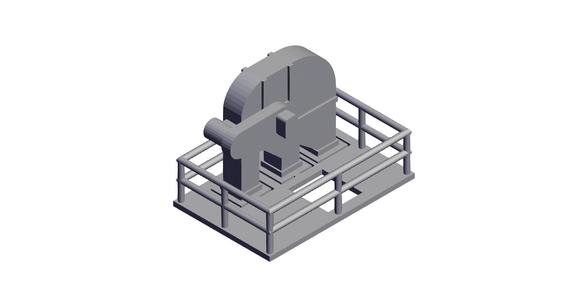 N Scale - Bucket Elevator Head Section with Platfform