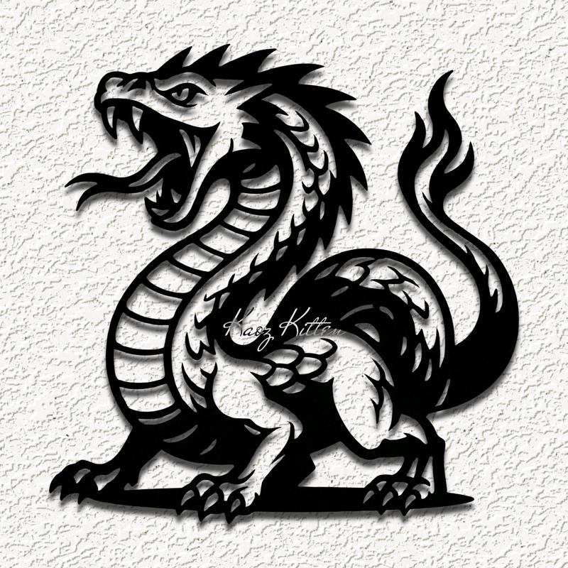 mythical dragon beast 3 wall art home decor