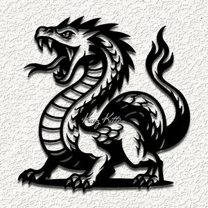 mythical dragon beast 3 wall art home decor