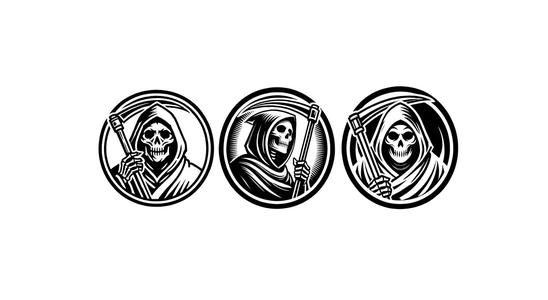 Leather Stamps 100mm Grim Reapers #1