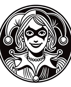 Leather Stamp 85mm Harlequin #2