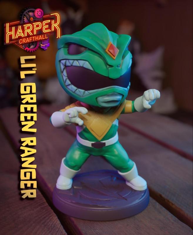 Li'l Green Ranger - Collectible 90s Kids Action Fanart Figure