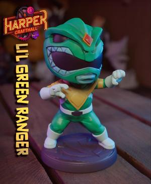 Li'l Green Ranger - Collectible 90s Kids Action Fanart Figure