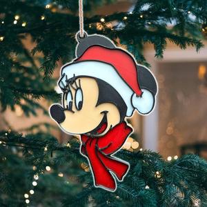 Christmas Minnie Mouse Santa Hat Tree Ornament