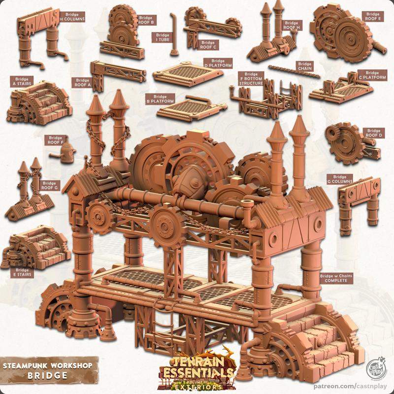 Steampunk Workshop Set (Pre-Supported) - Terrain Essentials