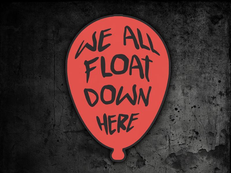 IT Pennywise Balloon Lightbox 'We all float down here'