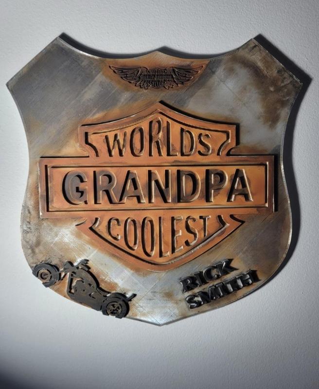Harley Davidson grandpa tribute