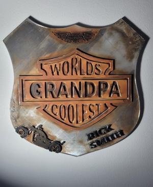 Harley Davidson grandpa tribute