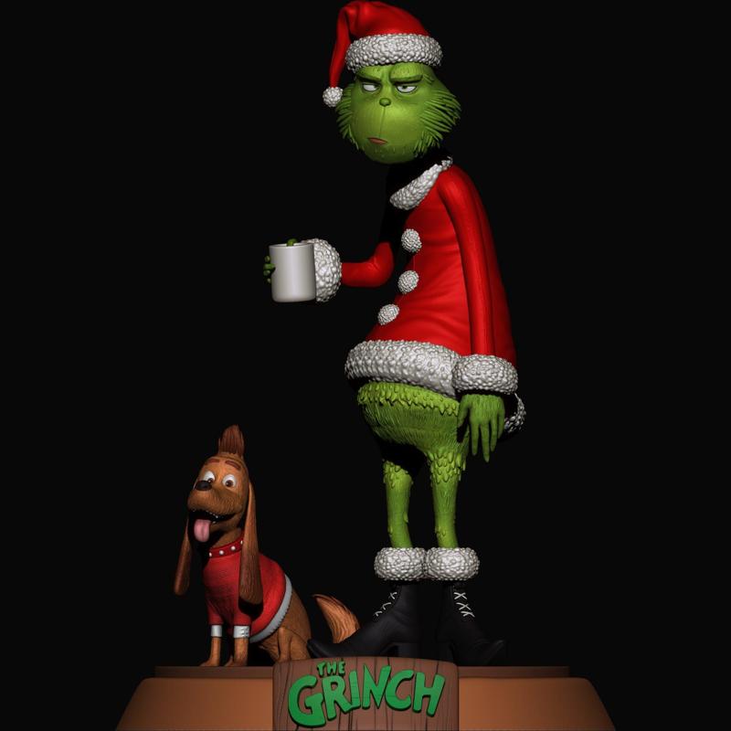 Grinch's Morning Coffee – Holiday Grump 3D Print Set