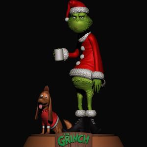 Grinch's Morning Coffee – Holiday Grump 3D Print Set