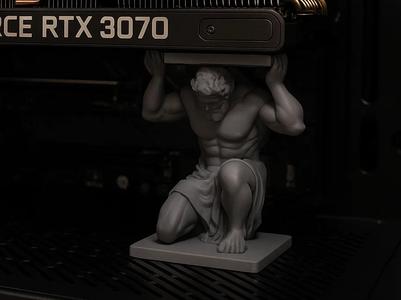 Atlas GPU Support Stand –  Statue