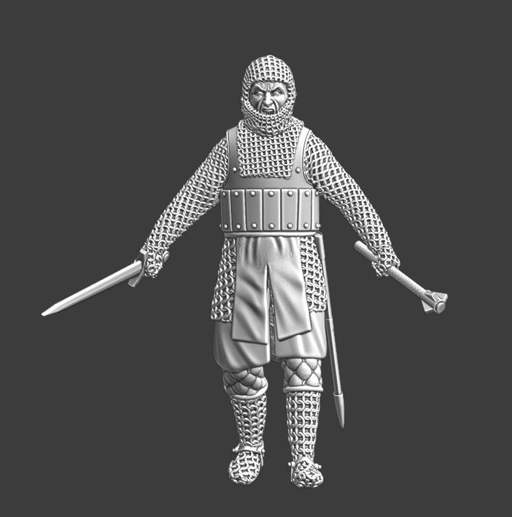 Medieval knight challenging the enemies for combat