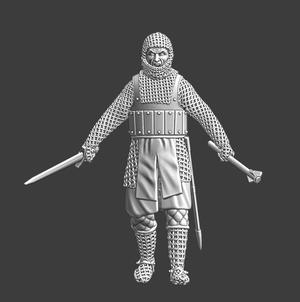 Medieval knight challenging the enemies for combat