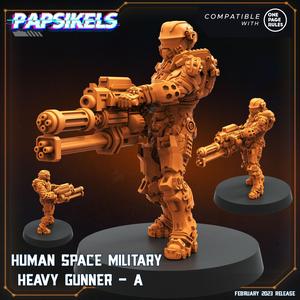 HUMAN SPACE MILITARY HEAVY GUNNERS